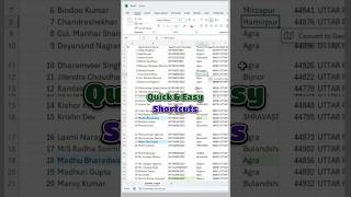 Excel Shortcuts: Rows & Columns Adjust in Seconds! #ytshorts #excelshorts
