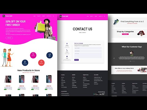 Full Responsive Ecommerce Website Project Built With HTML CSS and JavaScript with Clean UI & Simple