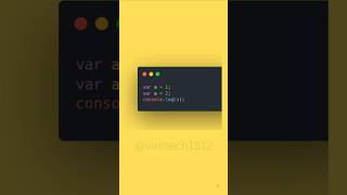 Guess the Output #45: var a = 1; var a = 2; console.log(a); | JavaScript Trick Explained! #shorts