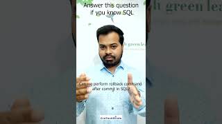 Can we perform rollback after commit command in SQL | SoftwaretestingbyMKT | SQL interview questions