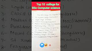 Top 10 colleges for BSc Computer science, #Bsccomputerscience, #bsccomputer, #Bsc, #computerScience