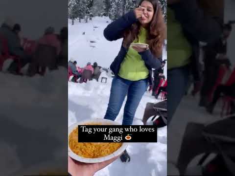 Pahado me maggi 🤤🤤| #maggi #pahadi #snow