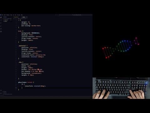 ASMR Programming - DNA Loading Animation with CSS - No Talking