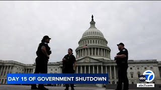 Here's where things stand on Day 15 of the government shutdown