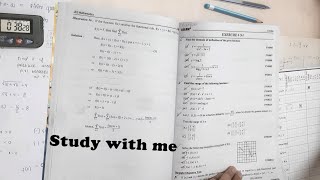 STUDY WITH ME 1hr (Maths) |  no music, bg sounds, ASMR, question solving | real time | motivation