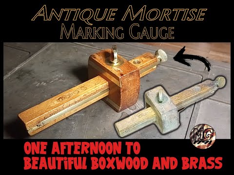 From blackened & tossed aside - to a beautiful boxwood & brass Mortise Gauge in one afternoon.