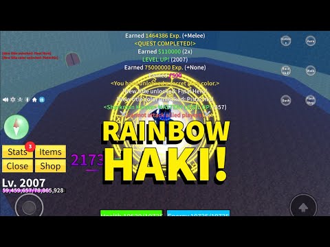 Getting RAINBOW HAKI in Blox Fruits! *shoutout*