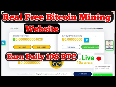 Real Free Bitcoin Mining Website || Earn Daily 10$ BTC ||100% Free Crypto Cloud Mining