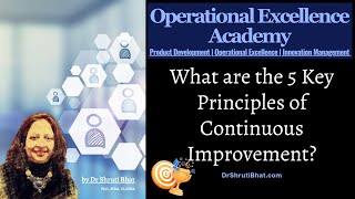 What are the 5 key principles of continuous improvement?