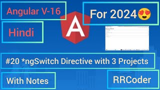 #20 *ngSwitch Directive with 3 Projects | RRCoder | #angular #angulartutorial  #rrcoder #RRCoder