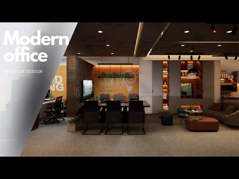 Simple yet Elegant modern Office interior design for peaceful work environment | D5 render | 4k
