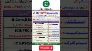 Pak Navy New Jobs 2025 | Pak Navy Civilian Jobs | Daily Pakistan Jobs