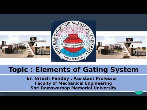 Gating System/Elements of Gating System/Faculty of mechanical Engineering(FoME)