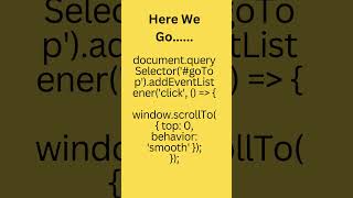 "Make Your Website Scroll like a Silk💫🌟" #javascript#webdev#Frontendtips#Codingshorts#programming