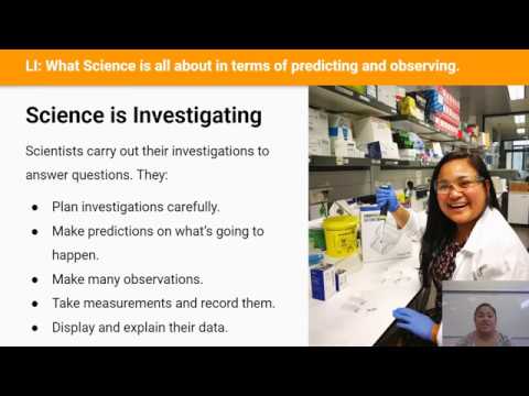 Predicting & Observing (Video 2 in Yr 9 Science Skills Series)