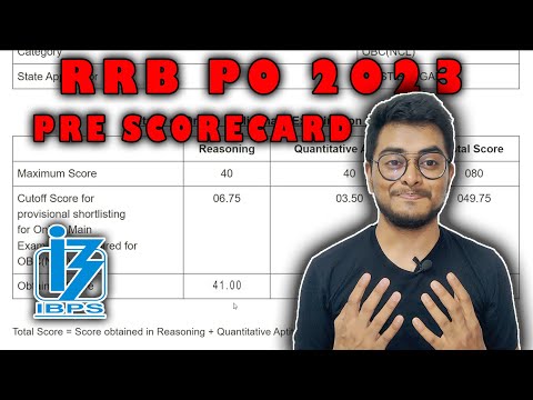 MY RRB PO 2023 PRE SCORECARD || GOT SELECTED FOR MAINS || #ibpsrrb #rrbpo #bankingexams
