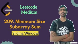 Minimum Size Subarray Sum | Leetcode daily challenge | Leetcode Medium | Sliding Window