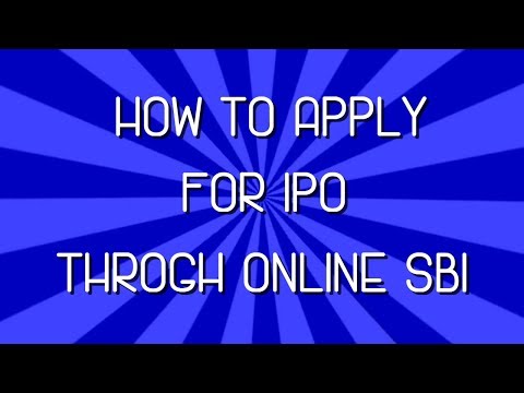 how to apply for ipo through sbi online