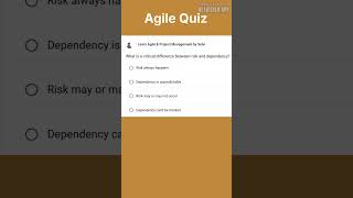 What is a critical difference between risk and dependency? | Sprint Execution | Agile | Scrum