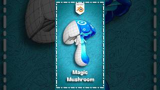 Magic Blue Mushroom – 3D Timelapse in Blender 🍄✨ #Shorts #blender3d #ucupaint