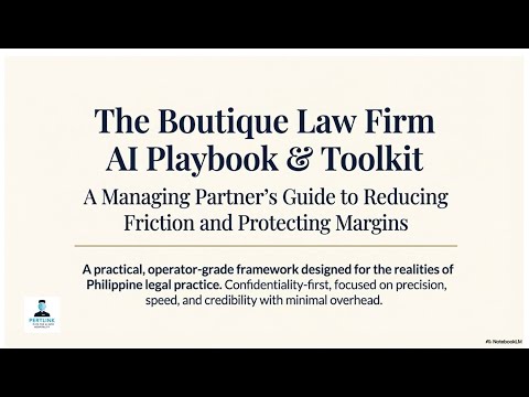 The Small Law Firm - The Managing Partner and The AI Playbook and Toolkit
