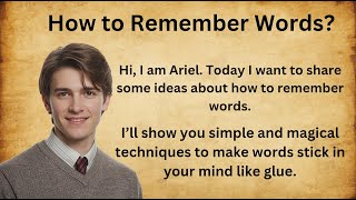 How to Remember Words || Improve Your English || Bookish English
