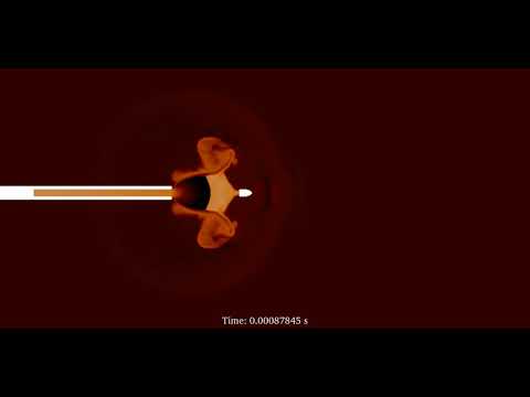 CFD simulation of a bullet fired