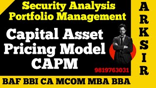 Capm Jansen |Security Analysis &PORTFOLIO Risk Management|TyBaf sem6 SAPM| Mcom |Arksir