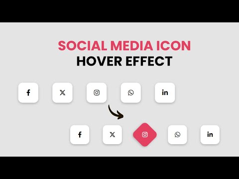 Social Media Button Hover Animation using #html & #css
