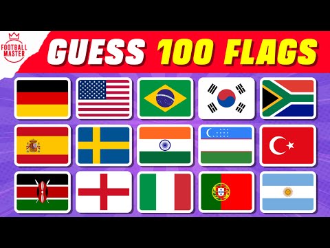 GUESS THE COUNTRY BY THE FLAG | CAN YOU GUESS 100 FLAGS?