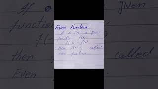 definition of even function// #quadraticequations #mathematics #quadraticfunction