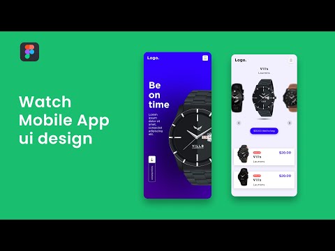 Watch Mobile App Ui Design Using Figma || Figma Mobile App Ui Design