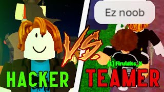 Usando HACKS contra TEAMERS en MM2 #3 ROBLOX