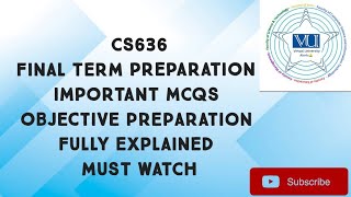 CS636 Important Objective For Finalterm Preparation|cs636 important MCQS finalterm preparation 