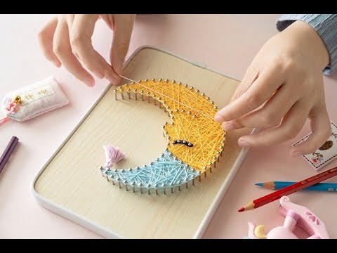 DIY STRING ART——Sleeping Moon