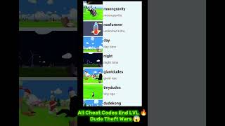 All Cheat Codes Are Here 😱 Dude Theft Wars #shorts #cheats #dtwmultiplayer