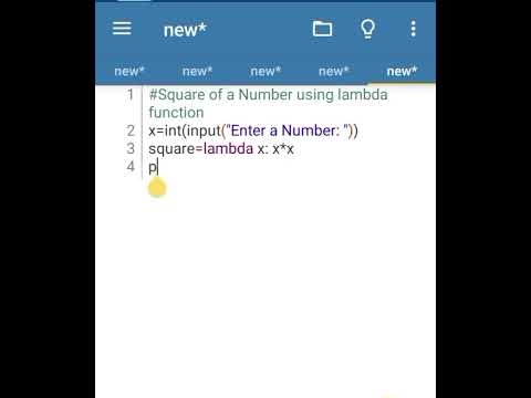 Python program to Find Square of a Number Using Lambda Function