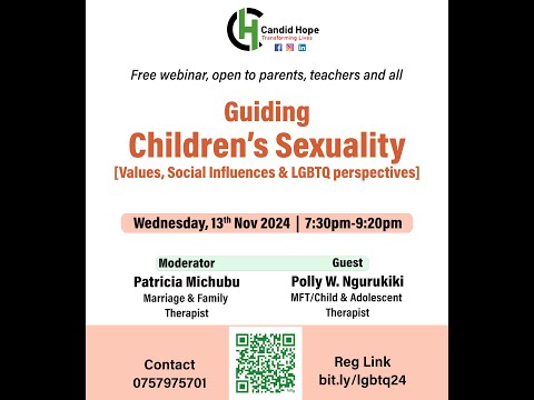 Guiding Children's Sexuality Webinar by Polly W. Ngurukiki