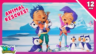 Windy & Walker Are Kid Animal Rescuers! | Windy Weatherfoot | Kids Show