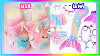 Lisa or Lena ||Unicorn Cute Items 🦄 #unicorndresses #unicorntoy #cutestuff #chooseone #viral #lisa