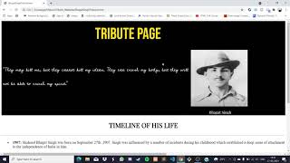 Tribute Page Website made using HTML and CSS
