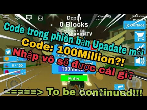 ROBLOX | Code trong bản Update (100M) Mining Simulator là gì?! | Nam ChannelTV