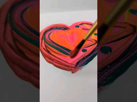 Heart Art #artsandcrafts #diycrafts #shorts #art #happyvalentinesday #kidscraft #dyi
