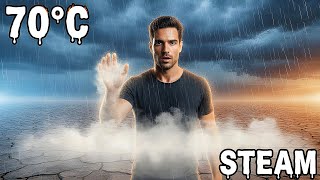 Rain Turns to Steam Before It Lands at 70°C  This Heat Is Unreal
