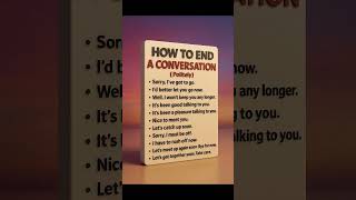 ✨ How to Politely End a Conversation & Leave a Great Impression ✨