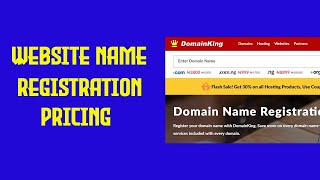Domainking pricing for registering a new website Domain  extension name