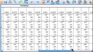 Streamlined Correlation Matrix - SPSS