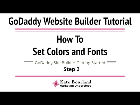 GoDaddy Website Builder Tutorial - How to Change Site Colors and Fonts