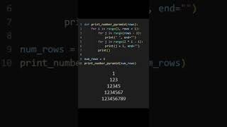 python pattern problems #python #coding #programming #shorts