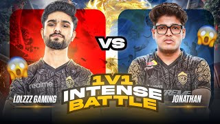 JONATHAN vs LOLZZZ | M416 PURE 1V1 TDM BATTLE 🔥 JONATHAN SHOCKED LOLZZZ REFLEX 🤯 